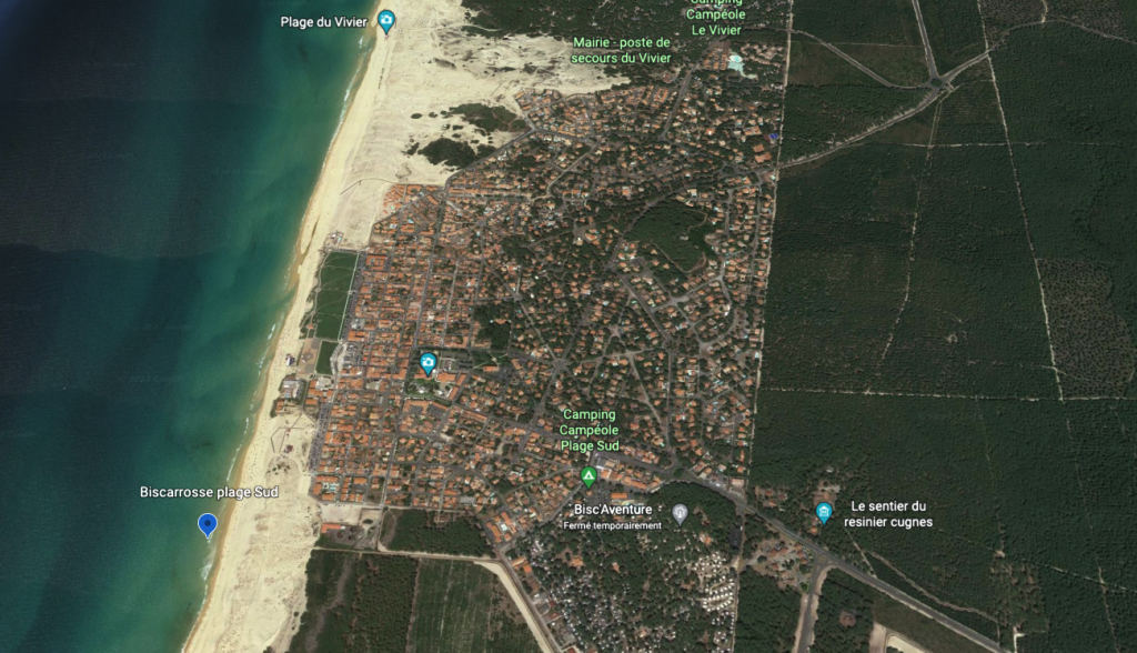 Kitesurf Biscarrosse océan plage sud
